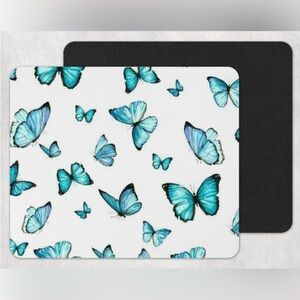 BLUE Butterfly Mouse Pad